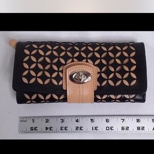 Elegant Black and Tan Women's Clutch